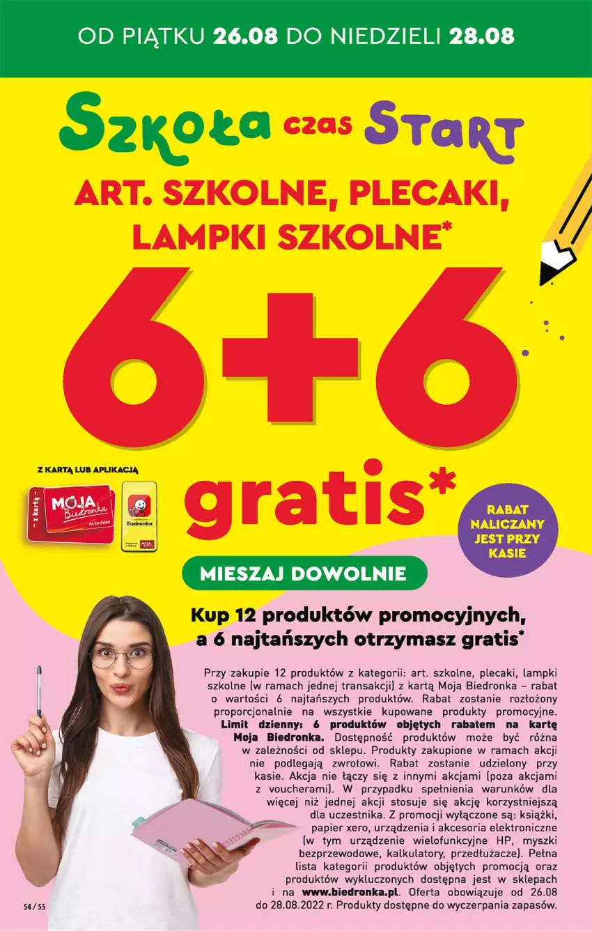 Gazetka promocyjna Biedronka - W tym tygodniu - ważna 25.08 do 31.08.2022 - strona 54 - produkty: Dron, Gra, HP, Mysz, Papier, Plecak, Por, Rama, Tran, Urządzenie wielofunkcyjne