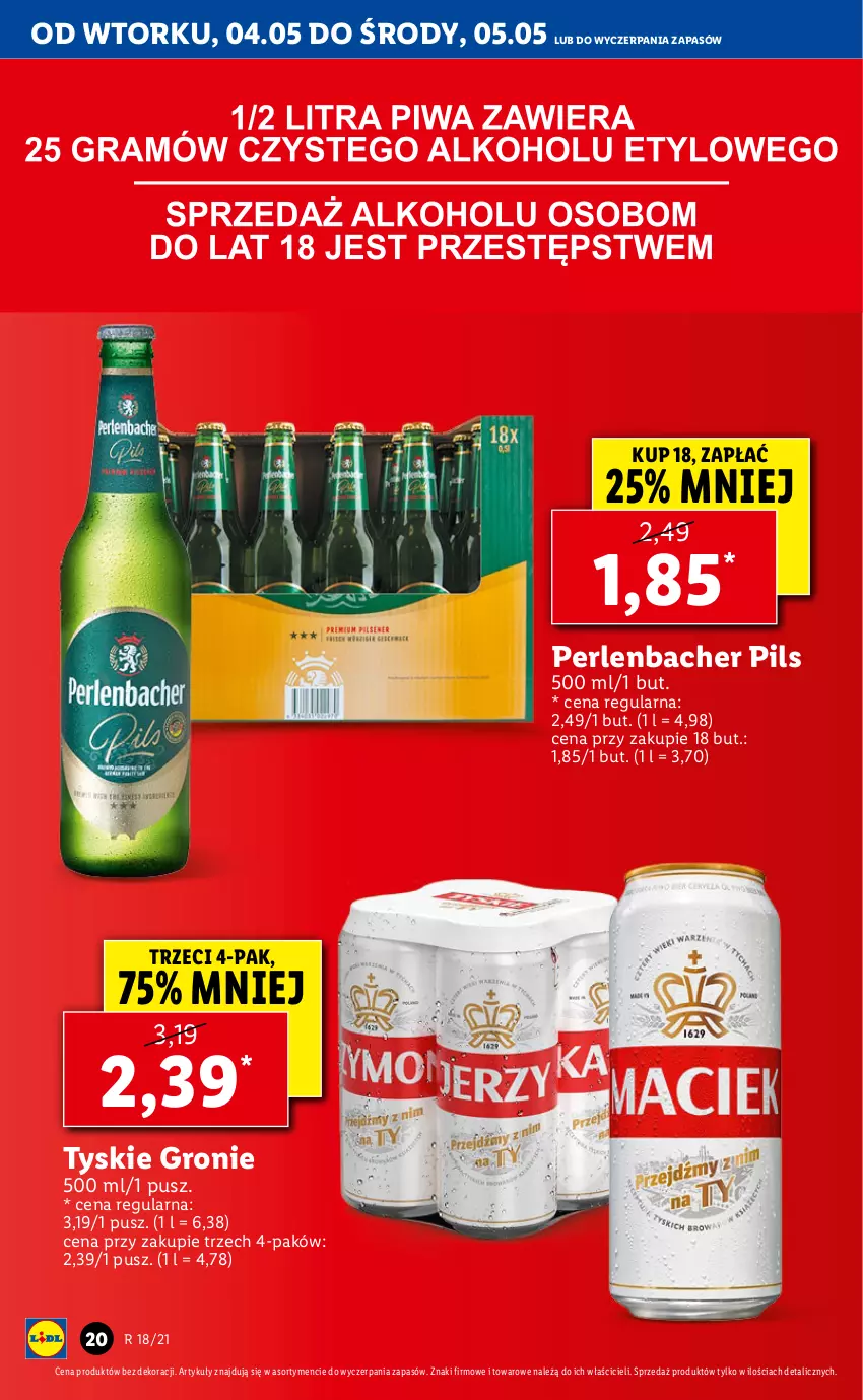 Gazetka promocyjna Lidl - GAZETKA - ważna 04.05 do 05.05.2021 - strona 20 - produkty: NBA, Tyskie