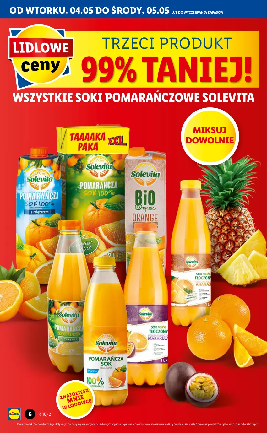 Gazetka promocyjna Lidl - GAZETKA - ważna 04.05 do 05.05.2021 - strona 6 - produkty: Sok