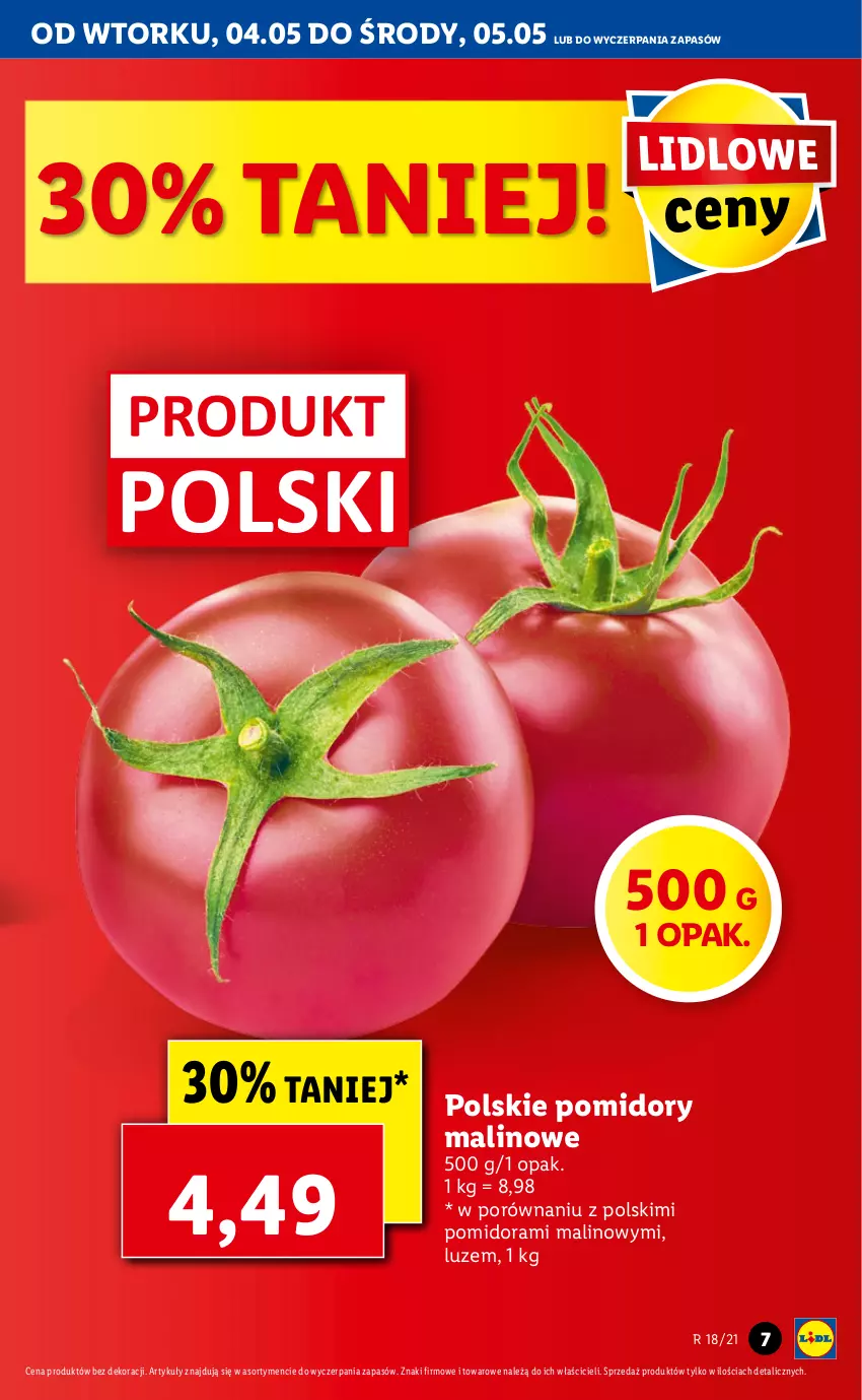 Gazetka promocyjna Lidl - GAZETKA - ważna 04.05 do 05.05.2021 - strona 7 - produkty: Pomidory, Por