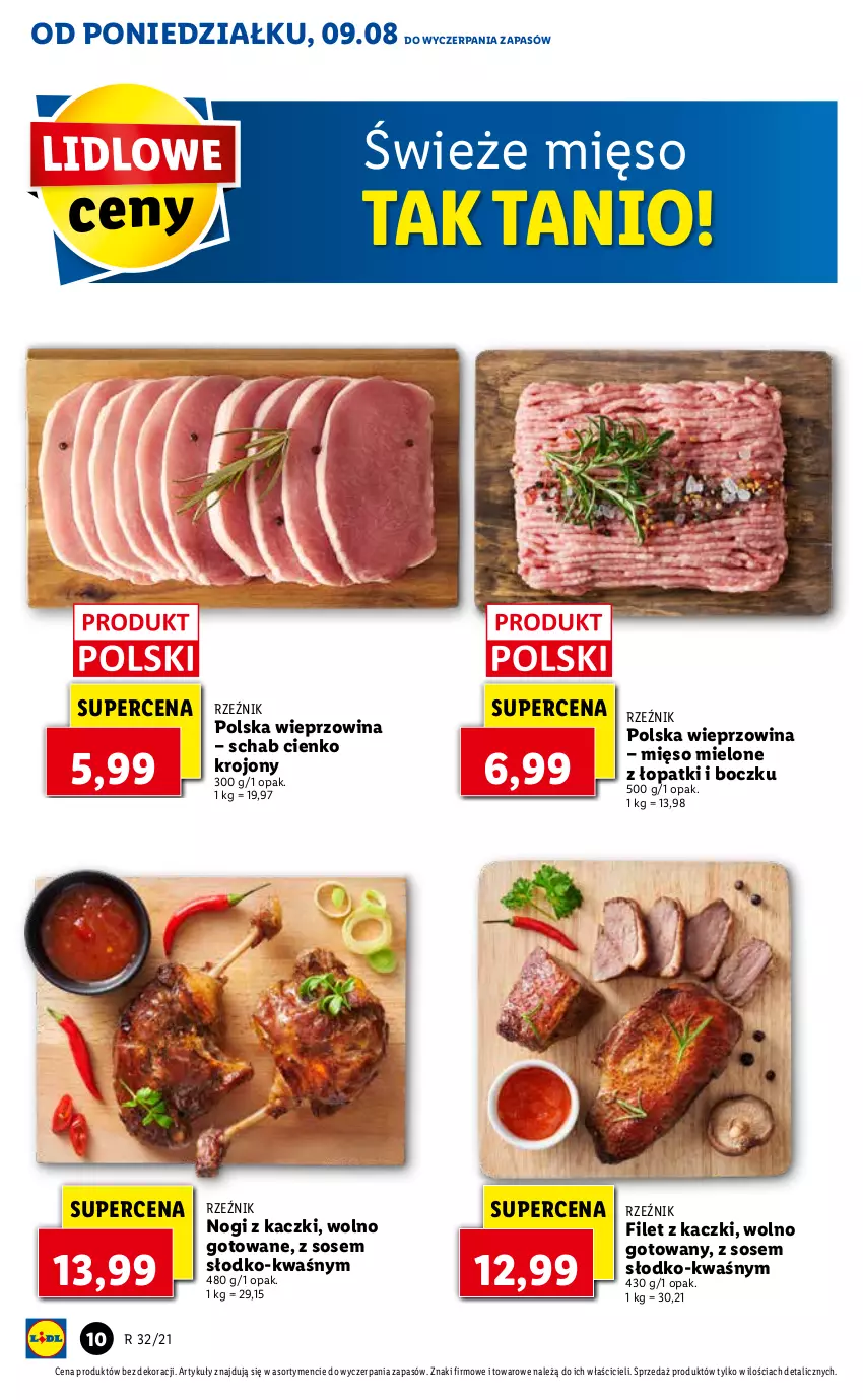 Gazetka promocyjna Lidl - GAZETKA - ważna 09.08 do 11.08.2021 - strona 10 - produkty: Mięso, Mięso mielone, Sos, Wieprzowina