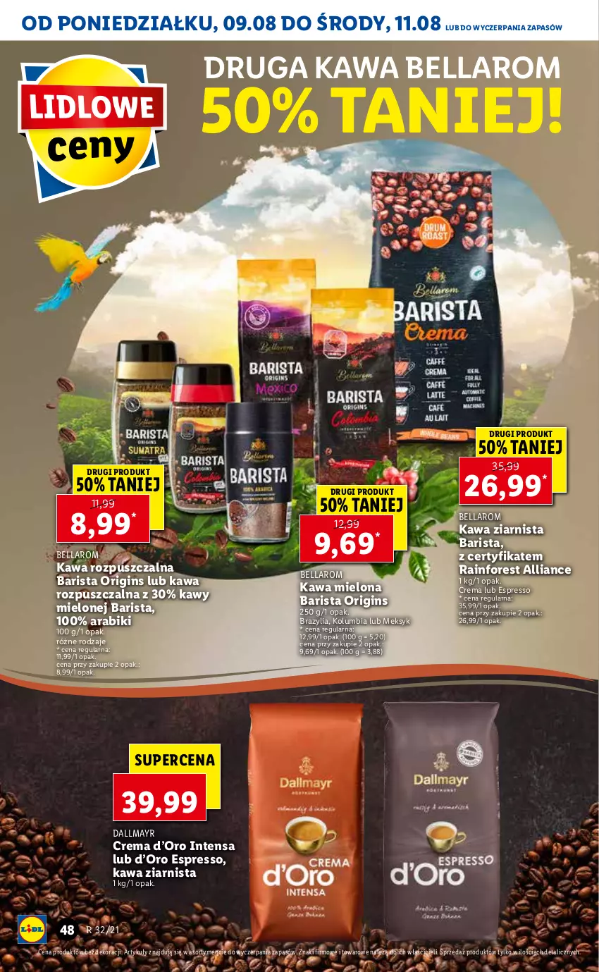 Gazetka promocyjna Lidl - GAZETKA - ważna 09.08 do 11.08.2021 - strona 48 - produkty: Bell, Bella, Dallmayr, Gin, Kawa, Kawa mielona, Kawa rozpuszczalna, Kawa ziarnista