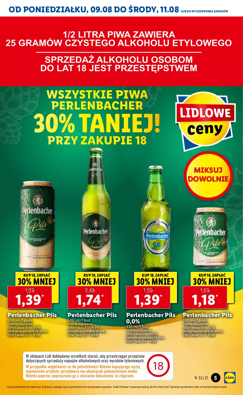 Gazetka promocyjna Lidl - GAZETKA - ważna 09.08 do 11.08.2021 - strona 5 - produkty: NBA, Piwa