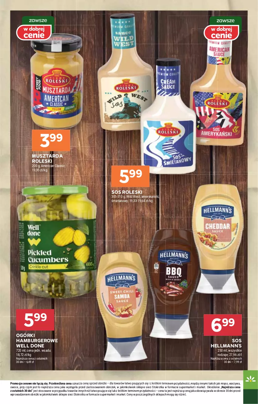 Gazetka promocyjna Stokrotka - Supermarket - ważna 11.09 do 17.09.2025 - strona 23 - produkty: Burger, Hamburger, Hellmann’s, Mięso, Mus, Musztarda, Owoce, Sos, Warzywa