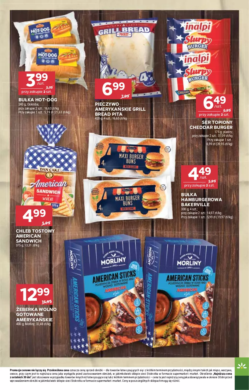 Gazetka promocyjna Stokrotka - Supermarket - ważna 11.09 do 17.09.2025 - strona 25 - produkty: Bułka, Bułka hamburger, Burger, Cheddar, Chleb, Chleb tostowy, Grill, Hamburger, Mięso, Morliny, Owoce, Piec, Pieczywo, Ser, Ser topiony, Top, Warzywa