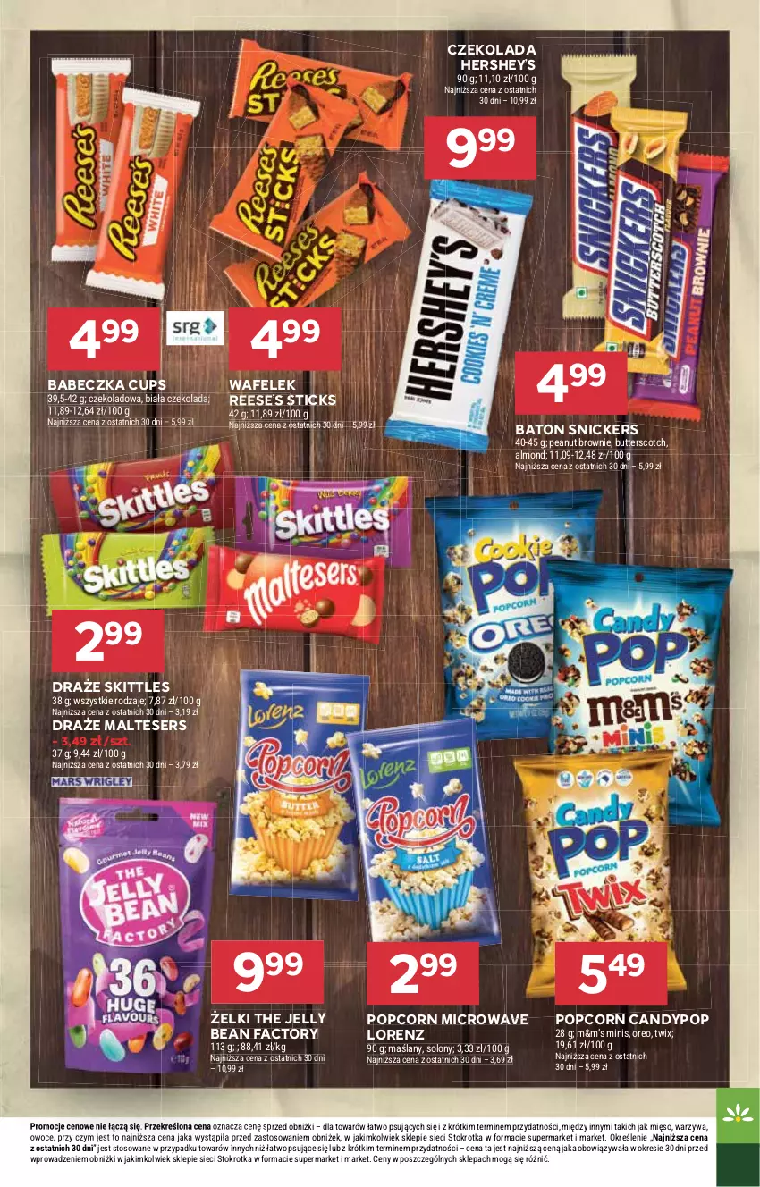 Gazetka promocyjna Stokrotka - Supermarket - ważna 11.09 do 17.09.2025 - strona 27 - produkty: Baton, Brownie, Candy, Czekolada, Fa, Lorenz, Mięso, Oreo, Owoce, Popcorn, Ser, Snickers, Twix, Wafelek, Warzywa