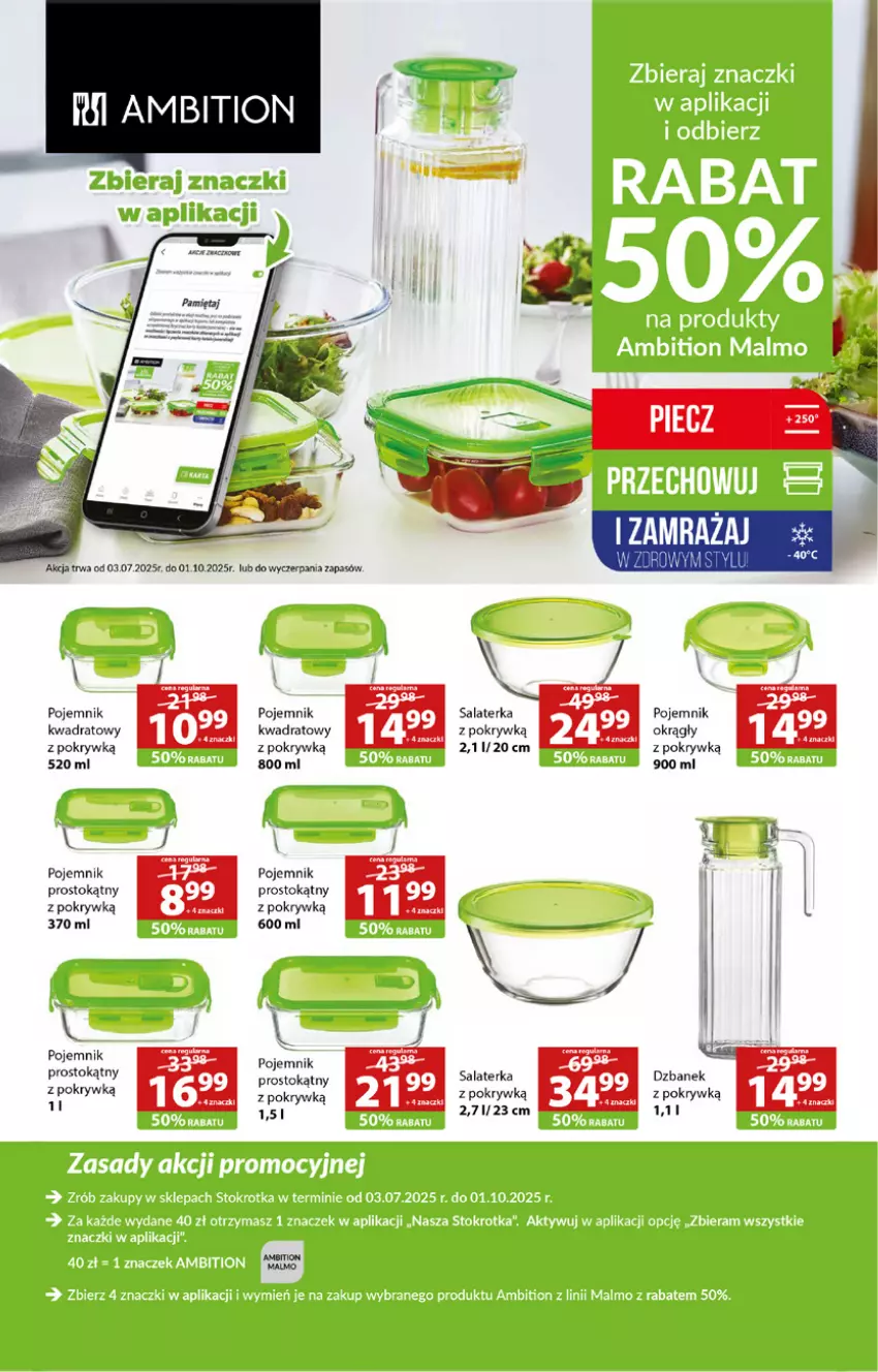 Gazetka promocyjna Stokrotka - Supermarket - ważna 11.09 do 17.09.2025 - strona 35 - produkty: Ambition, Dzbanek, Malm, Mięta, Pojemnik, Pojemnik z pokrywką, Salaterka