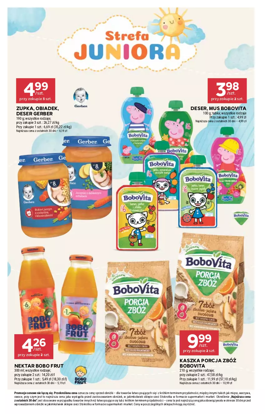 Gazetka promocyjna Stokrotka - Supermarket - ważna 11.09 do 17.09.2025 - strona 38 - produkty: BoboVita, Deser, Gerber, Mięso, Mus, Nektar, Owoce, Por, Ser, Warzywa
