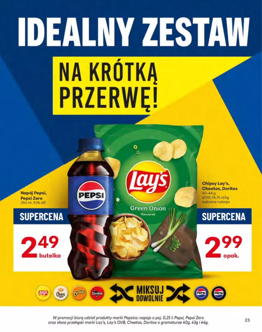 Gazetka promocyjna Delikatesy Centrum - Katalog LADA DC35-DC36-DC37 - ważna 28.08 do 10.09.2025 - strona 23 - produkty: Cheetos, Gra, Napoje, Pepsi, Rama