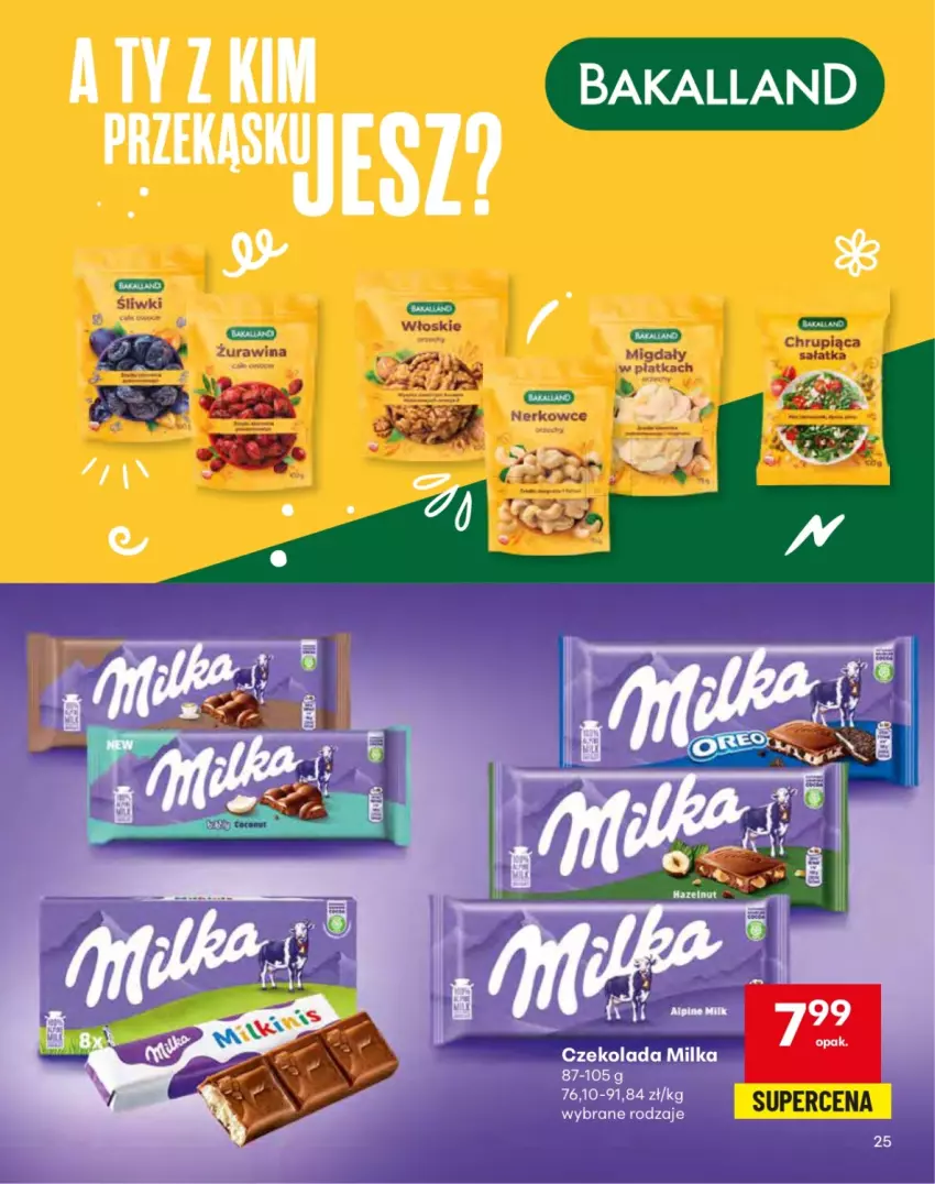 Gazetka promocyjna Delikatesy Centrum - Katalog LADA DC35-DC36-DC37 - ważna 28.08 do 10.09.2025 - strona 25 - produkty: Bakalland, Czekolada, Migdały, Milka, Sałat, Sałatka