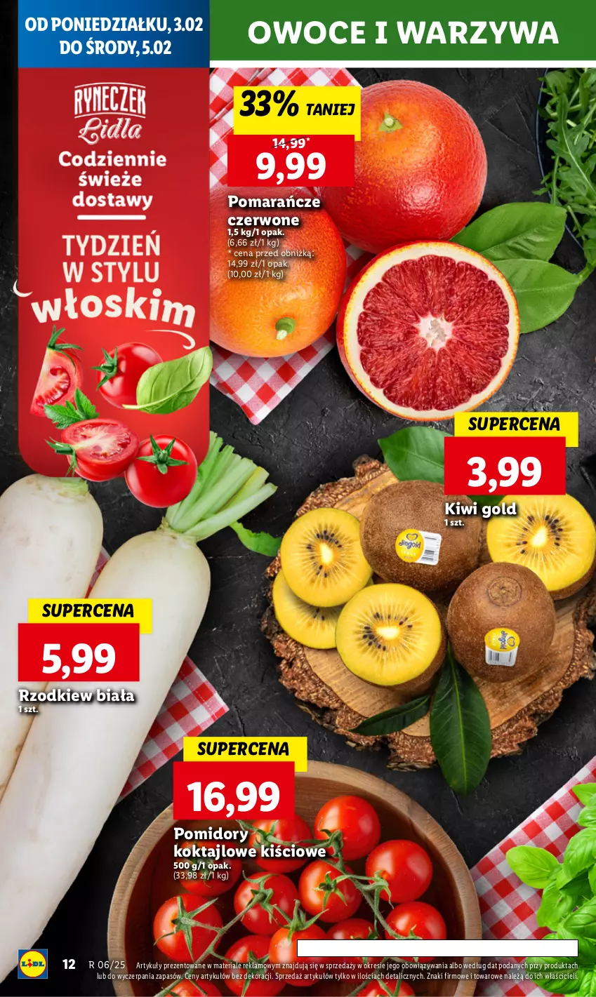 Gazetka promocyjna Lidl - GAZETKA - ważna 03.02 do 05.02.2025 - strona 14 - produkty: Kiwi, Owoce, Pomarańcze, Pomidory, Warzywa