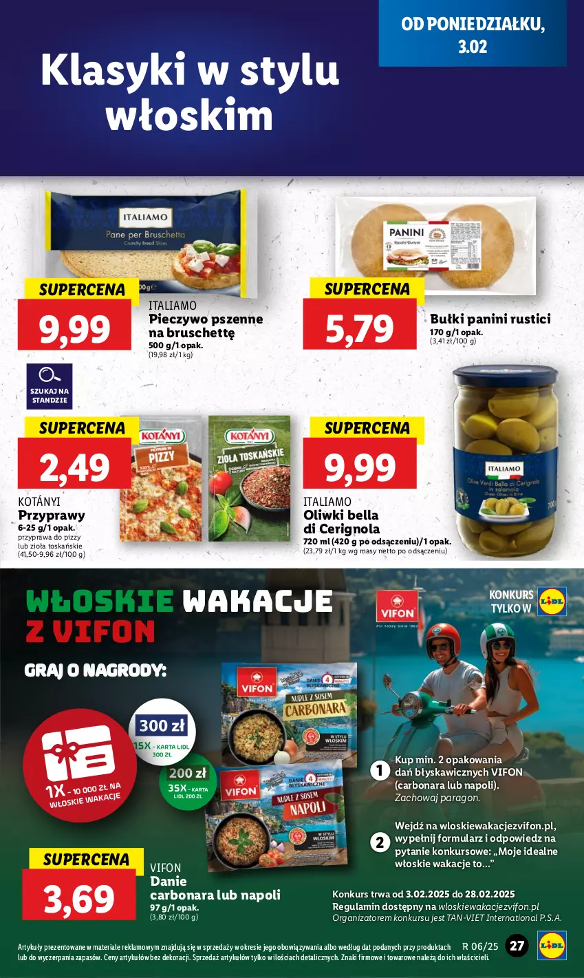 Gazetka promocyjna Lidl - GAZETKA - ważna 03.02 do 05.02.2025 - strona 29 - produkty: Bell, Bella, Kotányi, Oliwki, Piec, Pieczywo, Przyprawy, Rust