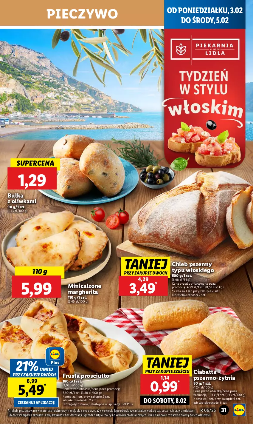 Gazetka promocyjna Lidl - GAZETKA - ważna 03.02 do 05.02.2025 - strona 33 - produkty: Bułka, Chleb, Ciabatta, Piec, Pieczywo, Prosciutto, Rust