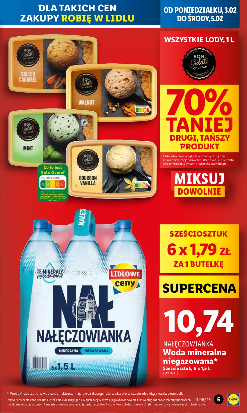 Gazetka promocyjna Lidl - GAZETKA - ważna 03.02 do 05.02.2025 - strona 5 - produkty: Lody, Nałęczowianka, Wazon, Woda, Woda mineralna