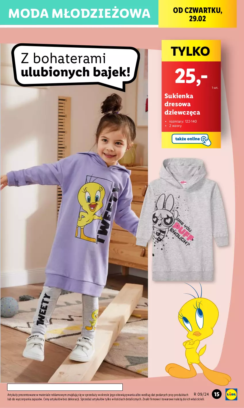 Gazetka promocyjna Lidl - GAZETKA - ważna 26.02 do 02.03.2024 - strona 17 - produkty: Dres, Moda, Sukienka, Tera