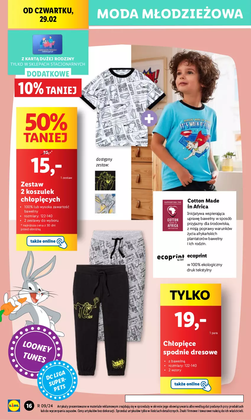 Gazetka promocyjna Lidl - GAZETKA - ważna 26.02 do 02.03.2024 - strona 18 - produkty: Chleb, Dres, Kosz, Moda, Ser, Sok, Spodnie, Spodnie dresowe