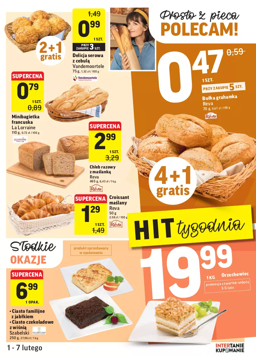 Gazetka promocyjna Intermarche - Gazetka promocyjna - ważna 01.02 do 07.02.2022 - strona 13 - produkty: Bagietka, Bułka, Bułka grahamka, Chleb, Ciasto czekoladowe, Croissant, Delicja serowa, Fa, Gra, Piec, Ser