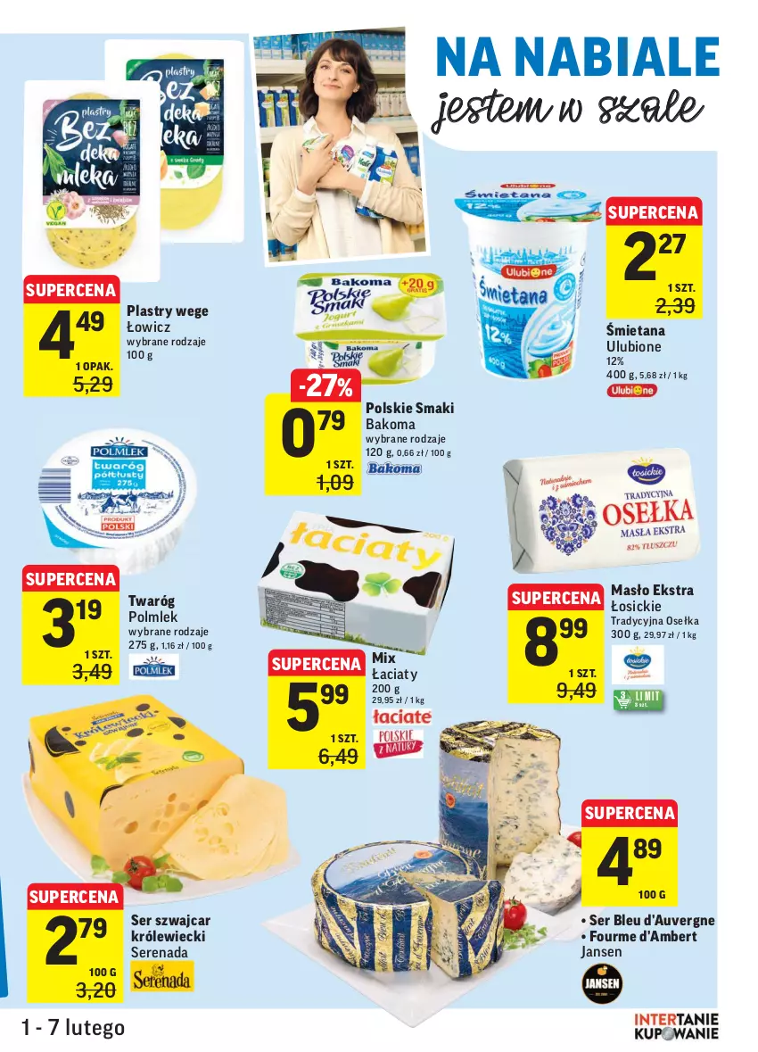 Gazetka promocyjna Intermarche - Gazetka promocyjna - ważna 01.02 do 07.02.2022 - strona 17 - produkty: Bakoma, Masło, POLMLEK, Ser, Szal, Twaróg