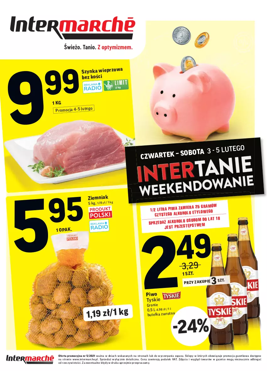 Gazetka promocyjna Intermarche - Gazetka promocyjna - ważna 01.02 do 07.02.2022 - strona 40 - produkty: Piwo, Tyskie