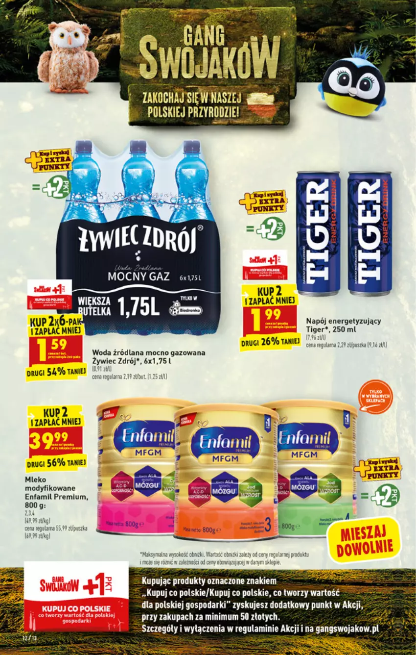 Gazetka promocyjna Biedronka - W tym tygodniu - ważna 08.11 do 13.11.2021 - strona 12 - produkty: Enfamil, Fa, Gala, LANA, Mleko, Mleko modyfikowane, Napój, Sok, Tiger, Woda