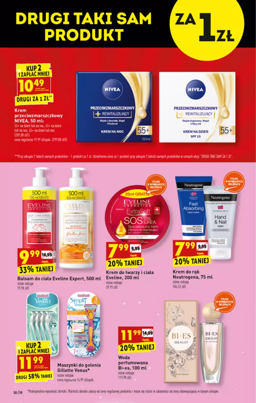 Gazetka promocyjna Biedronka - W tym tygodniu - ważna 08.11 do 13.11.2021 - strona 58 - produkty: Balsam do ciała, Eveline, Fa, Gala, Gillette, Gillette Venus, Gra, Krem do rąk, Krem do twarzy, Krem na dzień, Mars, Neutrogena, Sok, Venus, Woda