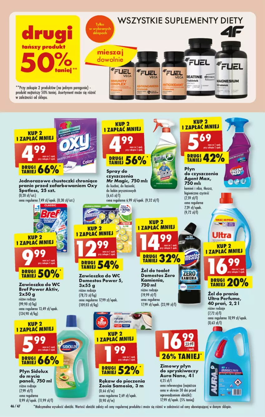 Gazetka promocyjna Biedronka - Gazetka - Biedronka.pl - ważna 13.03 do 18.03.2023 - strona 46 - produkty: Bref, Chusteczki, Domestos, Fa, Perfum, Piec, Rękaw do pieczenia, Sidolux, Sok, Tablet, Zawieszka do wc