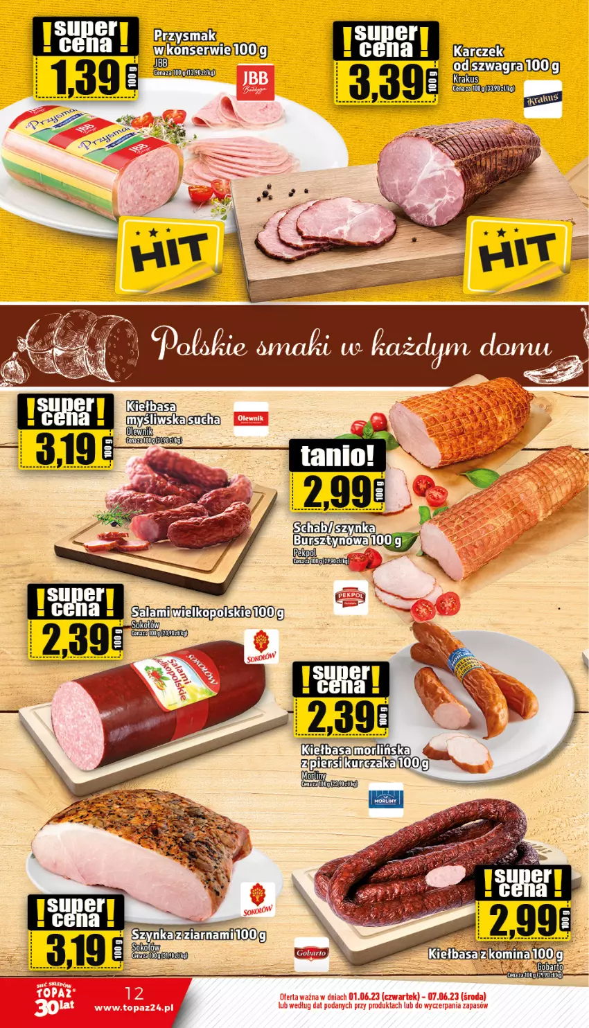 Gazetka promocyjna Topaz - Gazetka - ważna 01.06 do 07.06.2023 - strona 12 - produkty: Kotek, Ser, Wiko