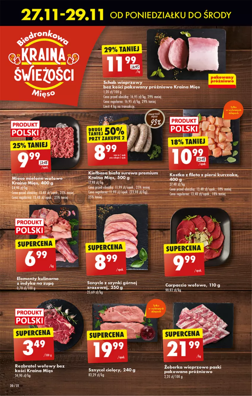 Gazetka promocyjna Biedronka - Od poniedzialku - ważna 27.11 do 02.12.2023 - strona 22 - produkty: Gry, Kiełbasa, Kiełbasa biała, Kurczak, Rozbratel wołowy, Tran