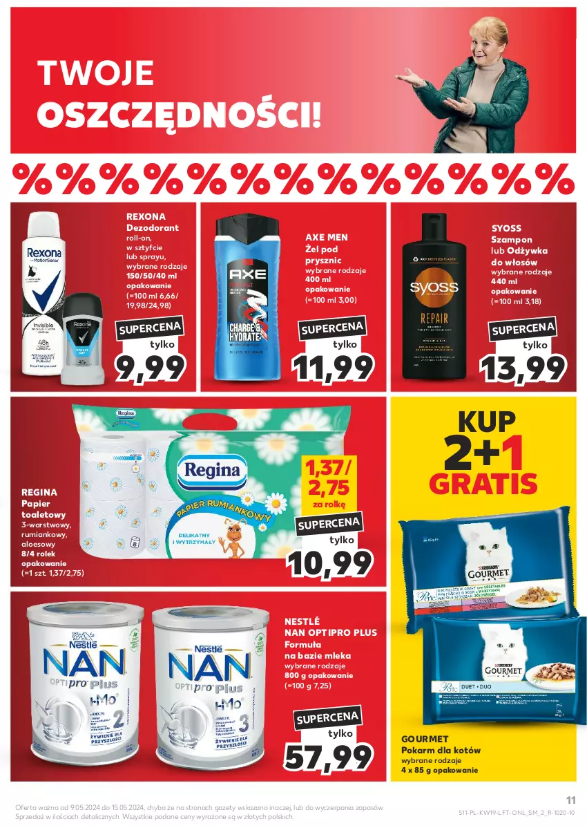 Gazetka promocyjna Kaufland - Gazetka tygodnia - ważna 09.05 do 15.05.2024 - strona 11 - produkty: Axe Men, Dezodorant, Gin, Gra, NAN Optipro, Nestlé, Odżywka, Papier, Papier toaletowy, Rexona, Rum, Syoss, Szampon