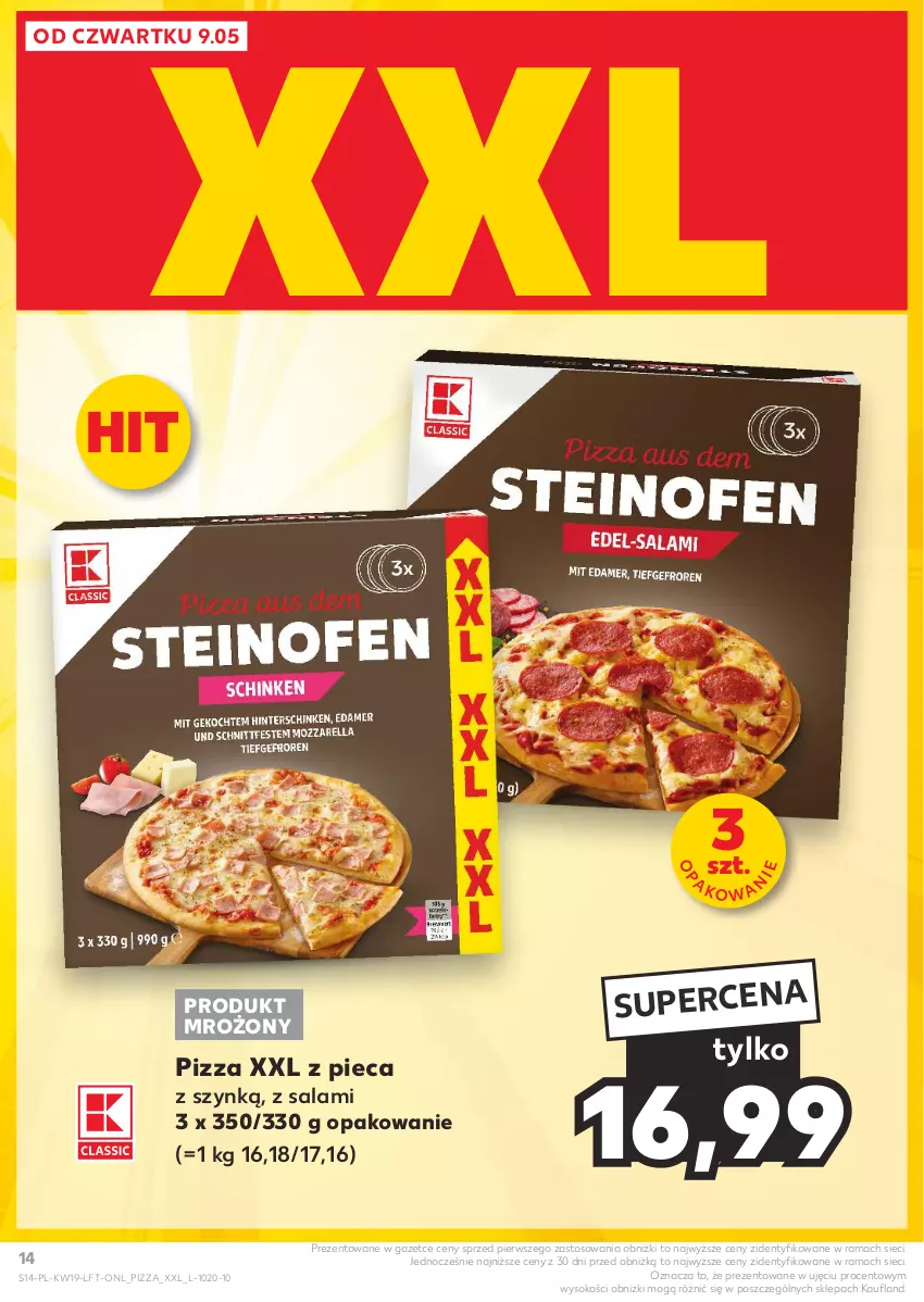 Gazetka promocyjna Kaufland - Gazetka tygodnia - ważna 09.05 do 15.05.2024 - strona 14 - produkty: Piec, Pizza, Rama, Salami, Sok