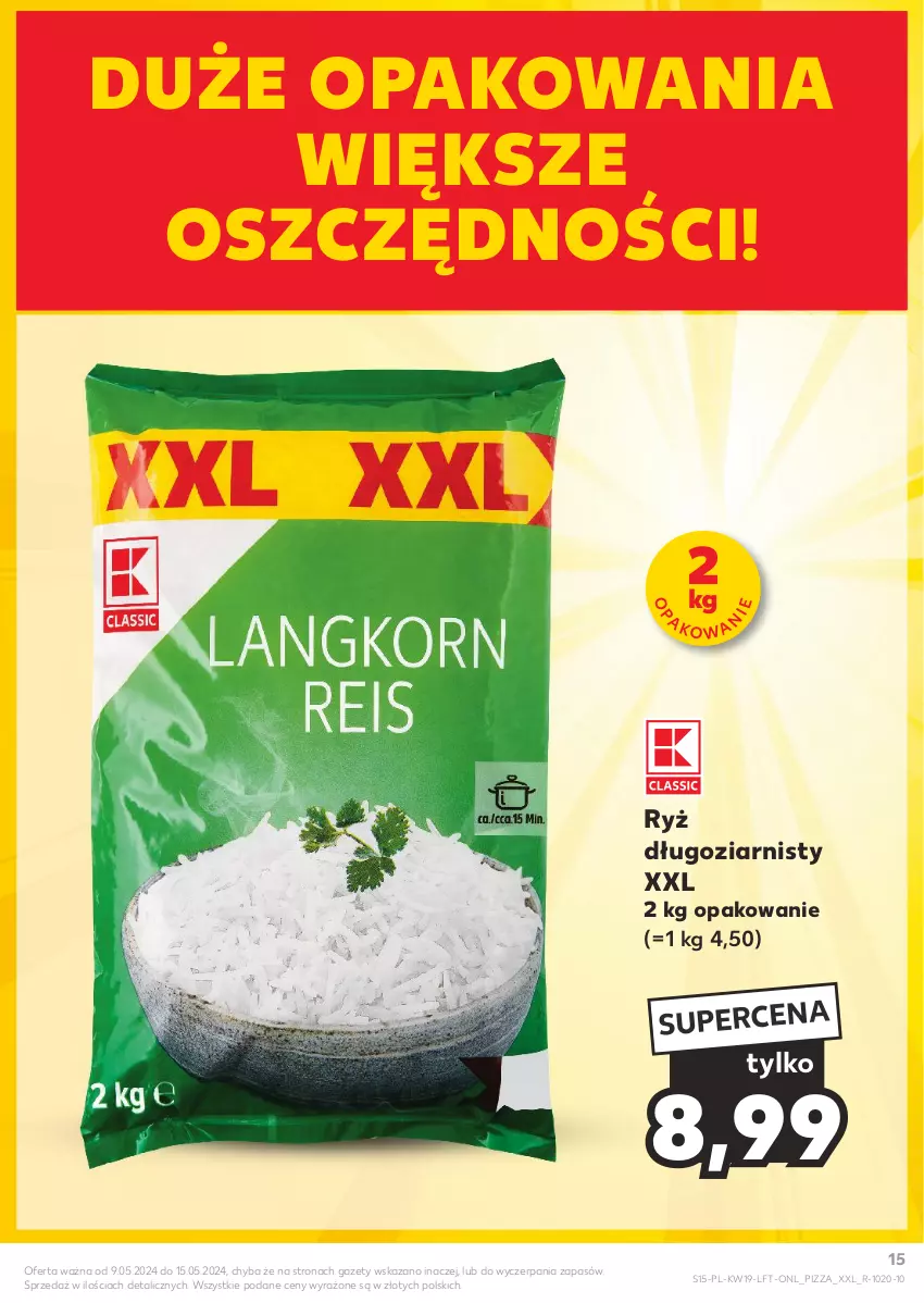 Gazetka promocyjna Kaufland - Gazetka tygodnia - ważna 09.05 do 15.05.2024 - strona 15 - produkty: Pizza, Ryż