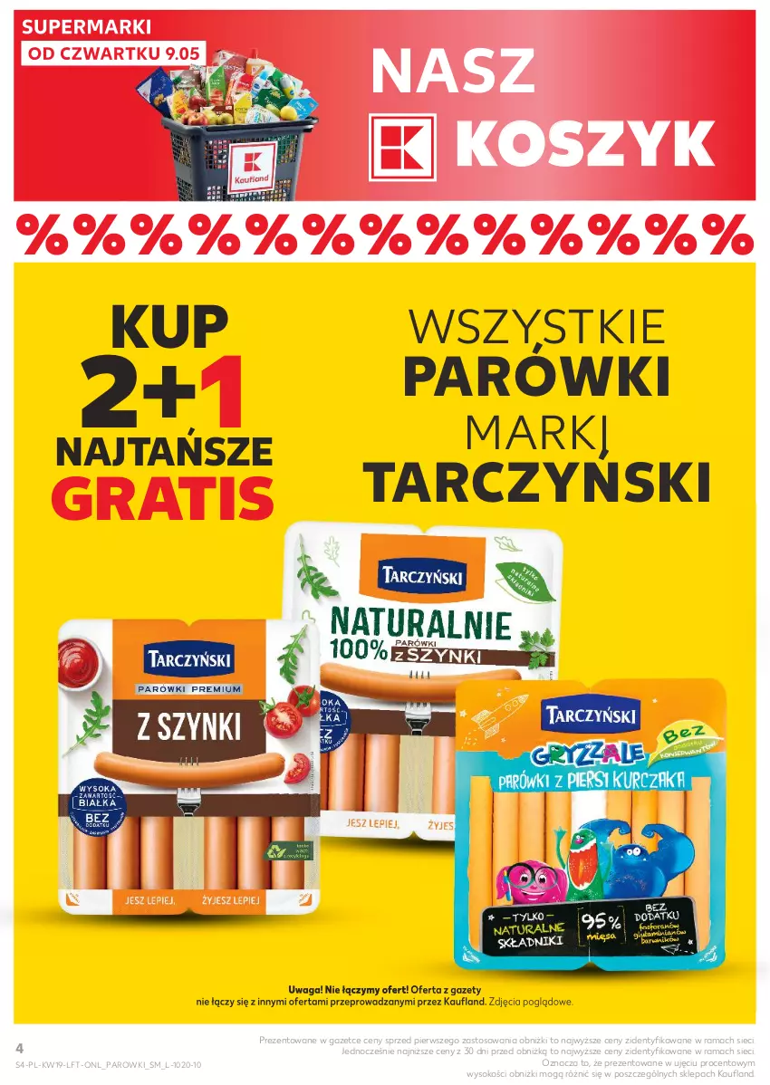 Gazetka promocyjna Kaufland - Gazetka tygodnia - ważna 09.05 do 15.05.2024 - strona 4 - produkty: Gra, Kosz, Parówki, Rama, Sok, Tarczyński, Waga