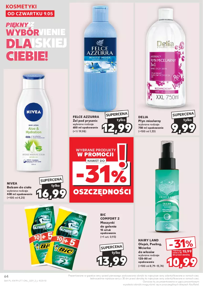 Gazetka promocyjna Kaufland - Gazetka tygodnia - ważna 09.05 do 15.05.2024 - strona 64 - produkty: Balsam do ciała, BIC, Nivea, Olej, Peeling, Płyn micelarny, Rama, Sok