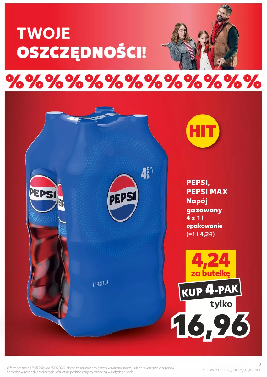 Gazetka promocyjna Kaufland - Gazetka tygodnia - ważna 09.05 do 15.05.2024 - strona 7 - produkty: Chipsy, Napój, Napój gazowany, Pepsi, Pepsi max