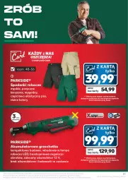 Gazetka promocyjna Kaufland - Gazetka tygodnia - Gazetka - ważna od 15.05 do 15.05.2024 - strona 81 - produkty: Parkside, Lampa robocza LED, Top, Por, Gra, Spodnie, Lampa, Akumulator