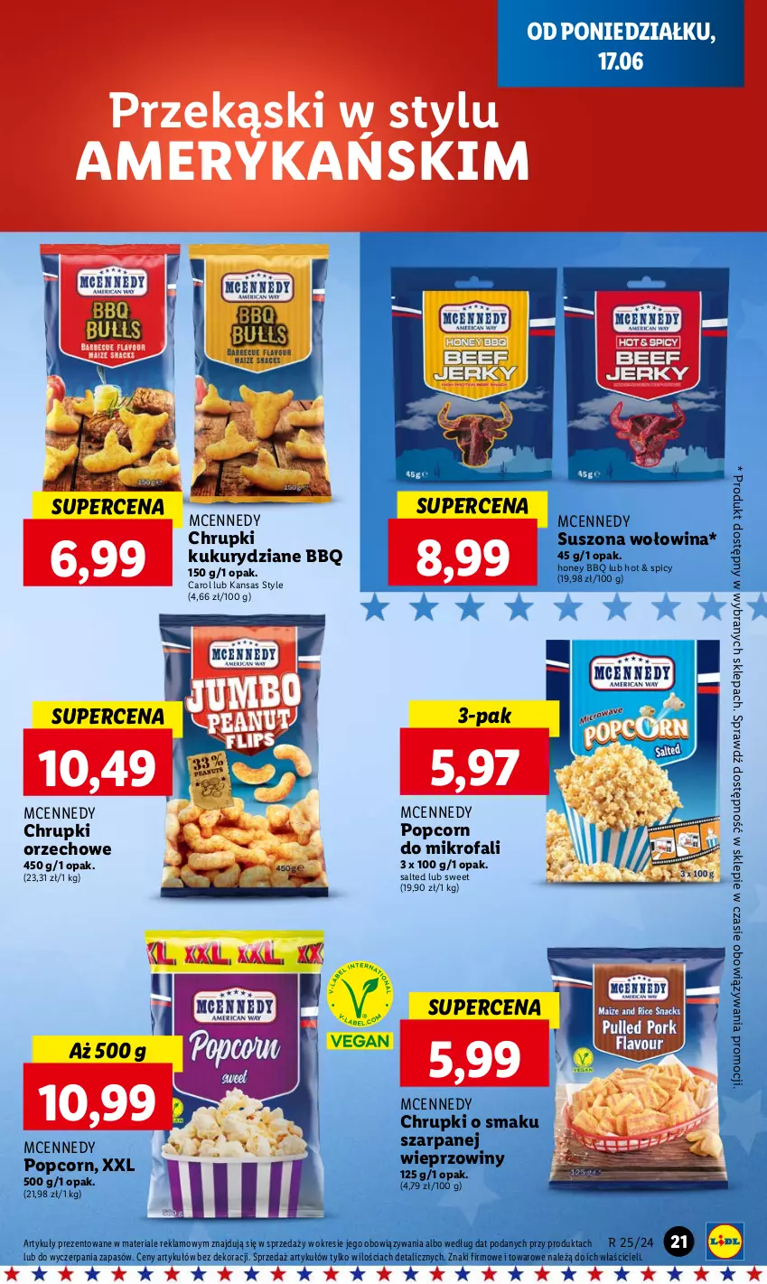 Gazetka promocyjna Lidl - GAZETKA - ważna 17.06 do 19.06.2024 - strona 23 - produkty: Chrupki, Fa, Popcorn, Wołowina