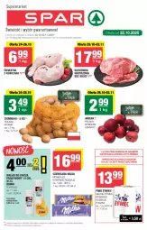 Gazetka promocyjna Spar - Spar - Gazetka - ważna od 29.10 do 29.10.2025 - strona 1 - produkty: Piwo, Kurczak, Top, Karkówka wieprzowa, Ziemniaki, Czekolada, Znicz, Milka, Jabłka