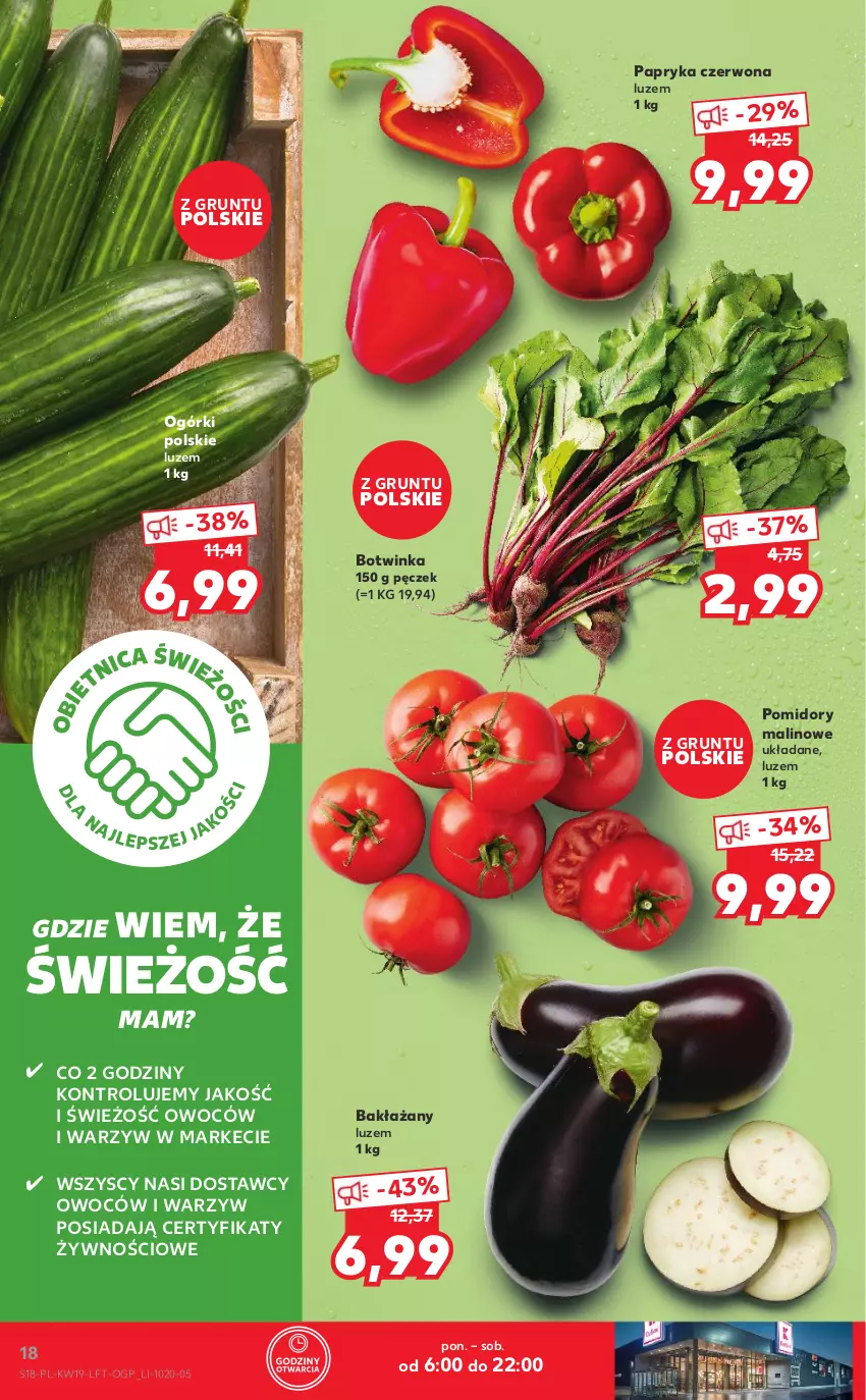 Gazetka promocyjna Kaufland - OFERTA TYGODNIA - ważna 12.05 do 18.05.2022 - strona 18 - produkty: Grunt, Inka, Papryka, Papryka czerwona, Pomidory