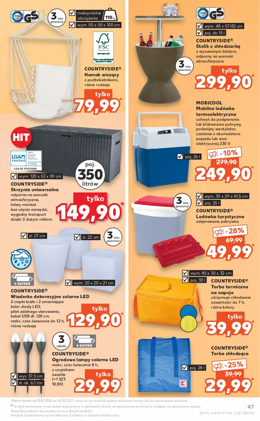 Gazetka promocyjna Kaufland - OFERTA TYGODNIA - ważna 12.05 do 18.05.2022 - strona 47 - produkty: Akumulator, BIC, Gra, Hama, Kabel USB, Lodówka, Mobil, Napoje, Pojazd, Por, Silan, Sport, Stolik, Torba, Tran