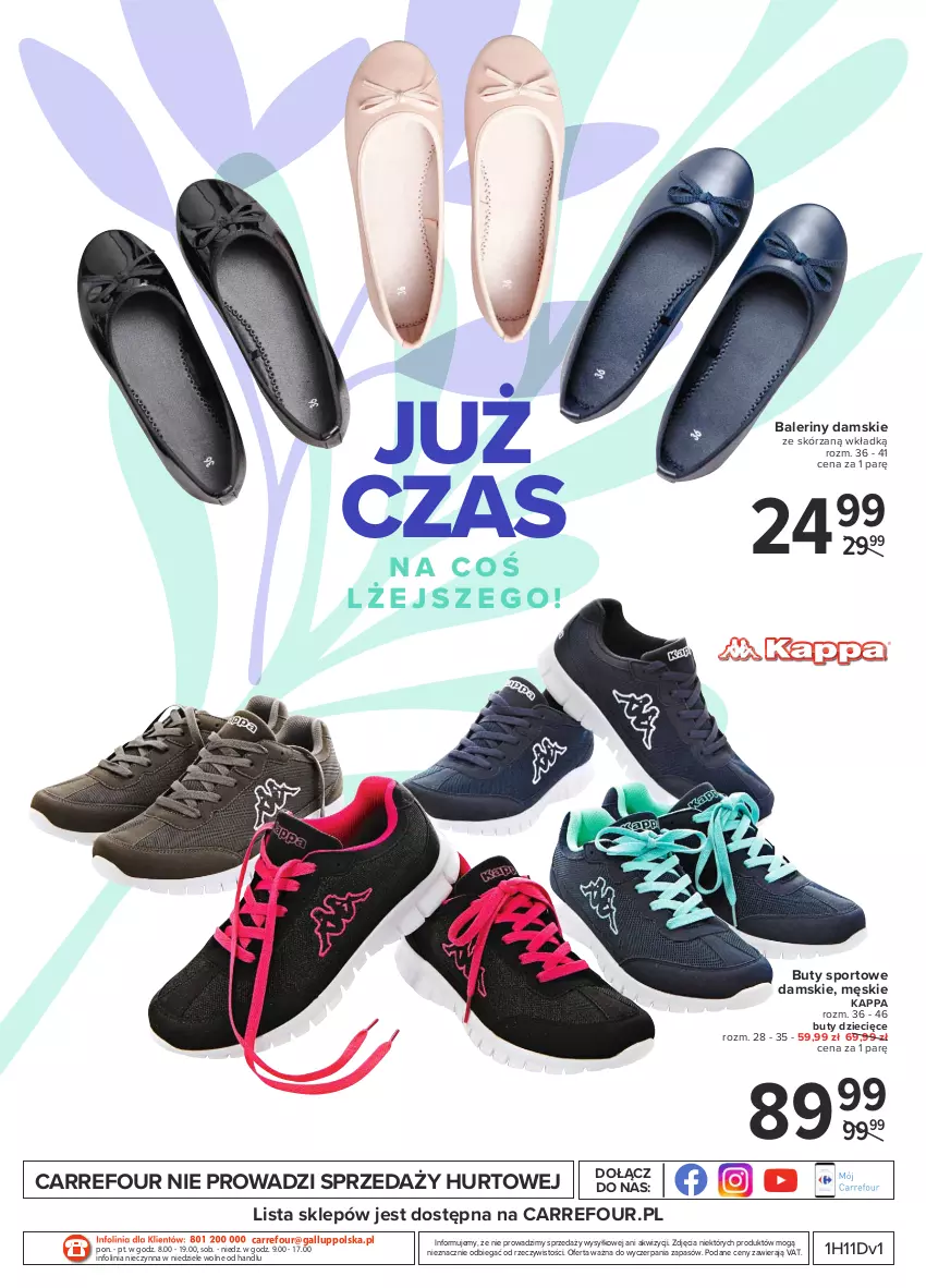 Gazetka promocyjna Carrefour - Gazetka Jest wiosna! - ważna 15.03 do 28.03.2021 - strona 12 - produkty: Baleriny, Buty, Dzieci, O nas, Por, Sport