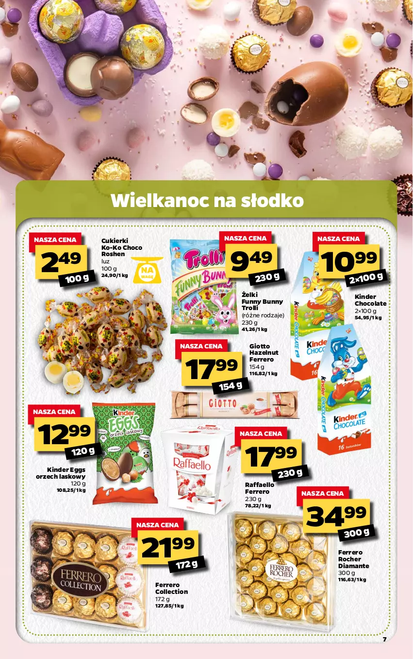 Gazetka promocyjna Netto - Gazetka spożywcza - ważna 22.03 do 28.03.2021 - strona 7 - produkty: Cukier, Cukierki, Diamant, Fa, Ferrero, Ferrero Rocher, Kinder, O nas, Raffaello