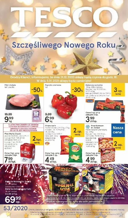 Gazetka promocyjna Tesco - Nowy Rok - ważna 01.01 do 05.01.2021 - strona 1