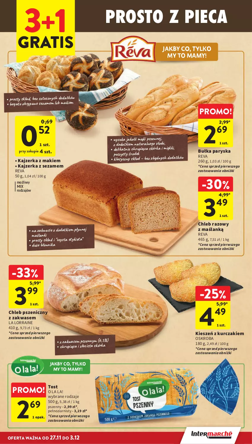 Gazetka promocyjna Intermarche - Gazetka Intermarche - ważna 27.11 do 03.12.2025 - strona 34 - produkty: Bułka, Chleb, Gra, Kajzerka, Kurczak, Lanki, Piec, Sezam, Sok