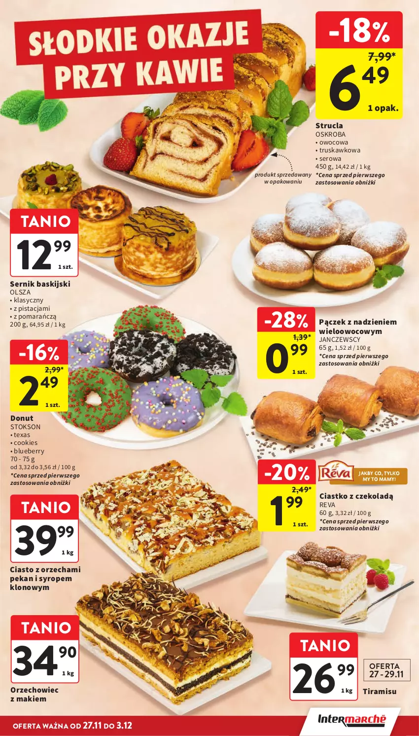 Gazetka promocyjna Intermarche - Gazetka Intermarche - ważna 27.11 do 03.12.2025 - strona 52 - produkty: Donut, Pączek, Ser, Strucla, Syrop