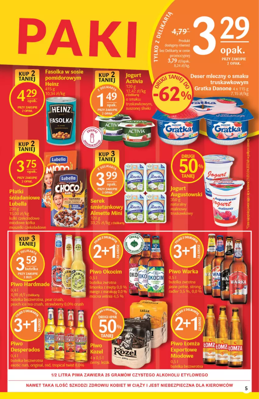 Gazetka promocyjna Delikatesy Centrum - Gazetka DC22 - ważna 09.06 do 14.06.2022 - strona 5 - produkty: Danone, Deser, Deser mleczny, Gra, Piec, Piwa, Puzzle, Ser