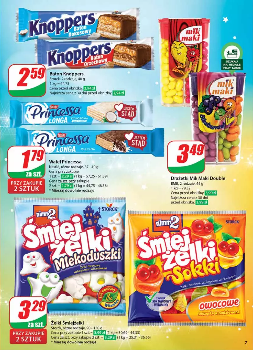 Gazetka promocyjna Dino - Gazetka 51 / 2024 - ważna 18.12 do 24.12.2024 - strona 7 - produkty: Baton, Knoppers, Princessa