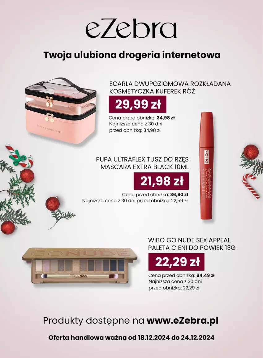 Gazetka promocyjna Dino - Gazetka 51 / 2024 - ważna 18.12 do 24.12.2024 - strona 74 - produkty: Kosmetyczka, Lack, Paleta, Pupa, Tusz, Wibo