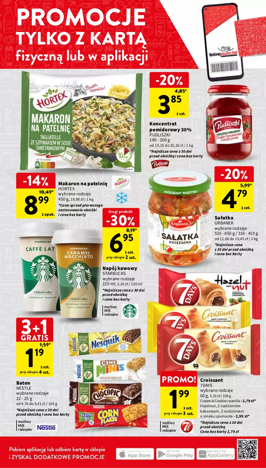 Gazetka promocyjna Intermarche - Gazetka Intermarche - ważna 01.02 do 07.02.2024 - strona 12 - produkty: Baton, Croissant, Gra, Hortex, Kakao, Koncentrat pomidorowy, Makaron, Napój, Pudliszki, Puma, Sałat, Sałatka