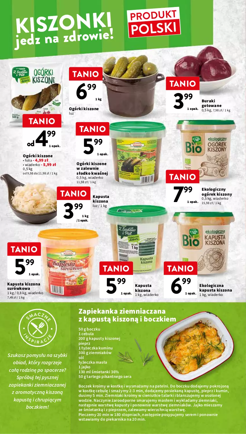 Gazetka promocyjna Intermarche - Gazetka Intermarche - ważna 01.02 do 07.02.2024 - strona 16 - produkty: Acer, Boczek, Buraki, Cebula, Kapustą, Naczynie żaroodporne, Ogórek, Piec, Piekarnik, Pieprz, Por, Ser, Sól, Top, Zapiekanka, Ziemniaki