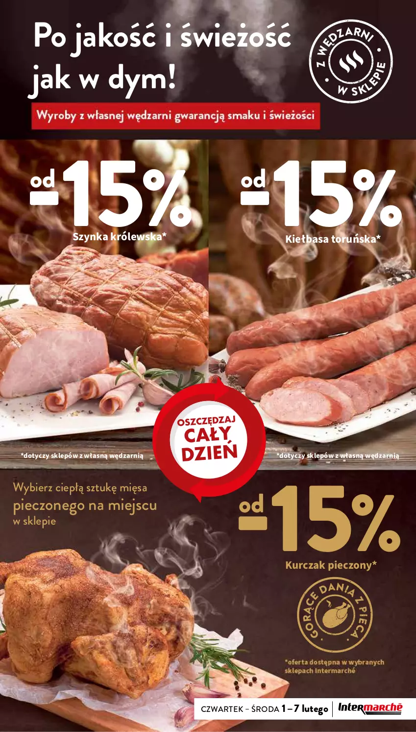 Gazetka promocyjna Intermarche - Gazetka Intermarche - ważna 01.02 do 07.02.2024 - strona 17 - produkty: Kiełbasa, Kurczak, Piec, Szynka, Szynka Królewska